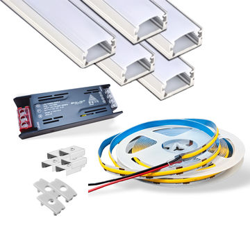 5m COB Strip Light and Channels Combo Cool White - Bing Light