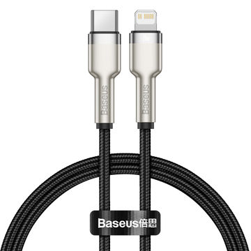 Baseus Cafule Series Metal Type-C to Lightning 20W Data Charging Cable - Black