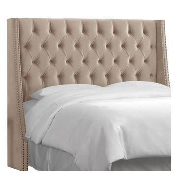 Houston Button Tufted Wingback Headboard