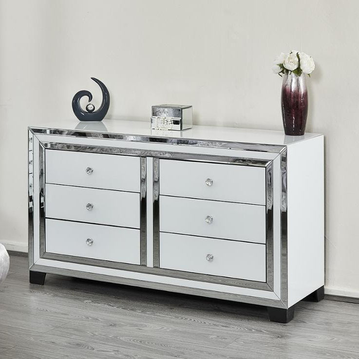 KC FURN-Blanca Mirror Chest Of 6 Drawers