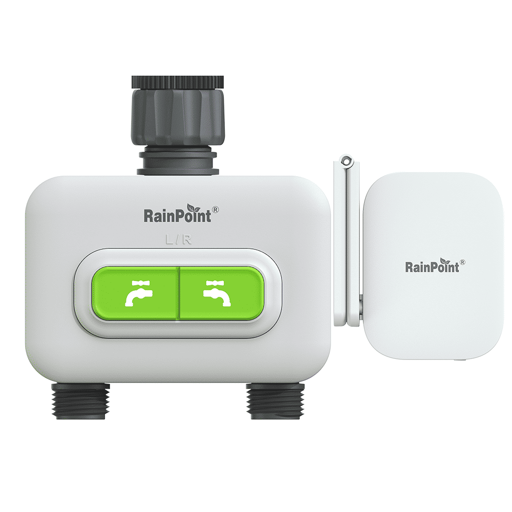 RainPoint Wireless Smart Wi-Fi 2-Zone Irrigation Timer + Wi-Fi Hub
