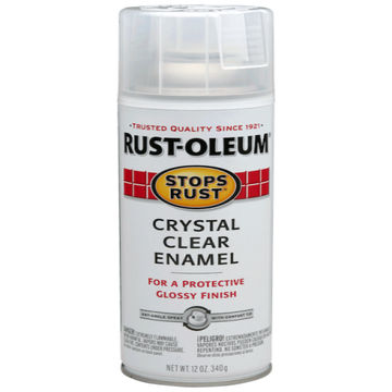 STOPS RUST ENAMEL SPRAY GLOSS CRYSTAL CLEAR