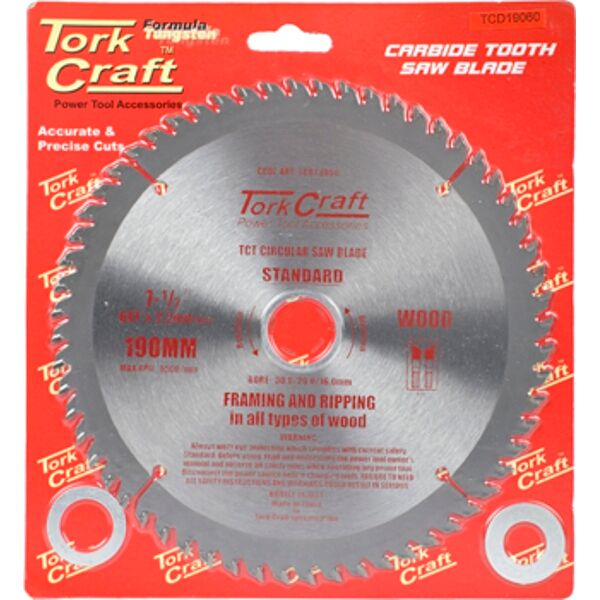 Blade Tct 190 X 60T 30/20 General Purpose Cross Cut