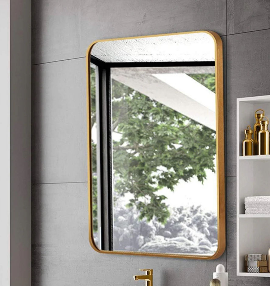 Luxury Wall Mount Mirror 80x50cm ROSE GOLD/GOLD