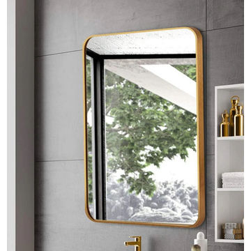 Luxury Wall Mount Mirror 80x50cm ROSE GOLD/GOLD