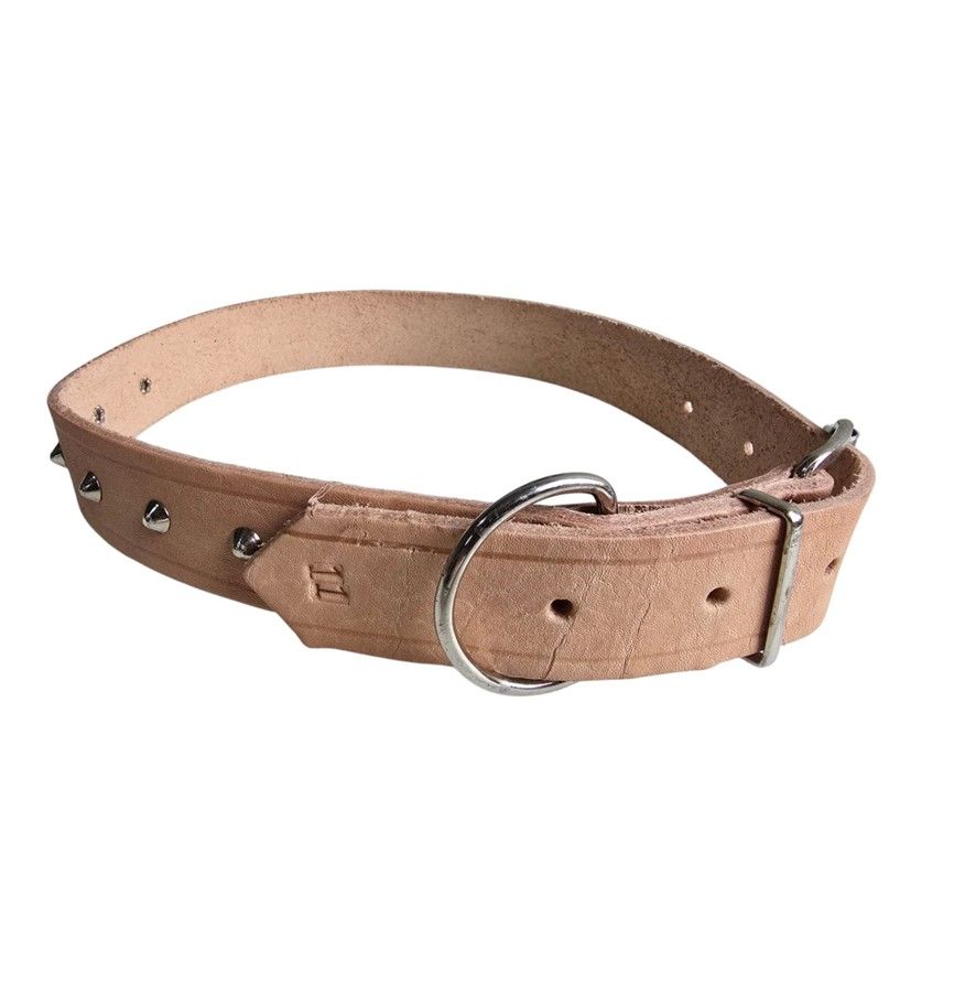 Leather Studded Dog Collar No.11 - 32X750mm