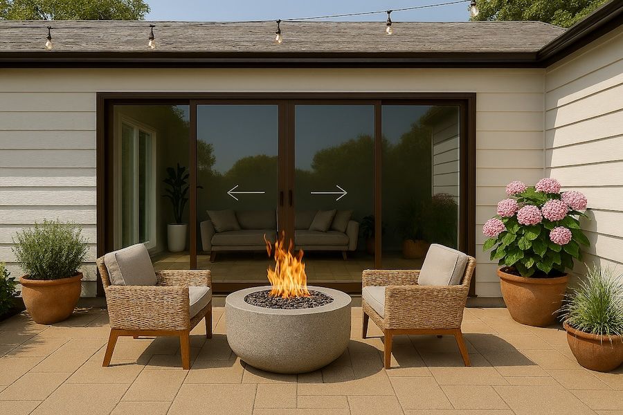 Kenzo - OXXO3621B - Aluminium Double Sliding Door 3.6mx2.1m Bronze