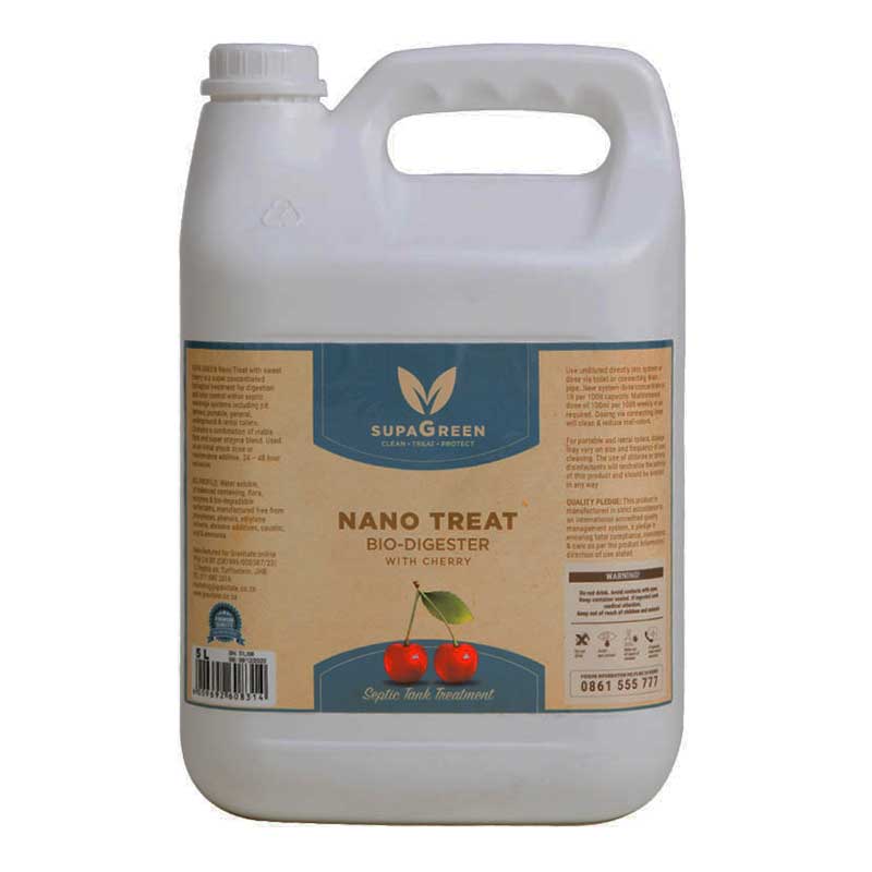 NANO TREAT Septic Tank Bio Digester with Cherry 5 Litre