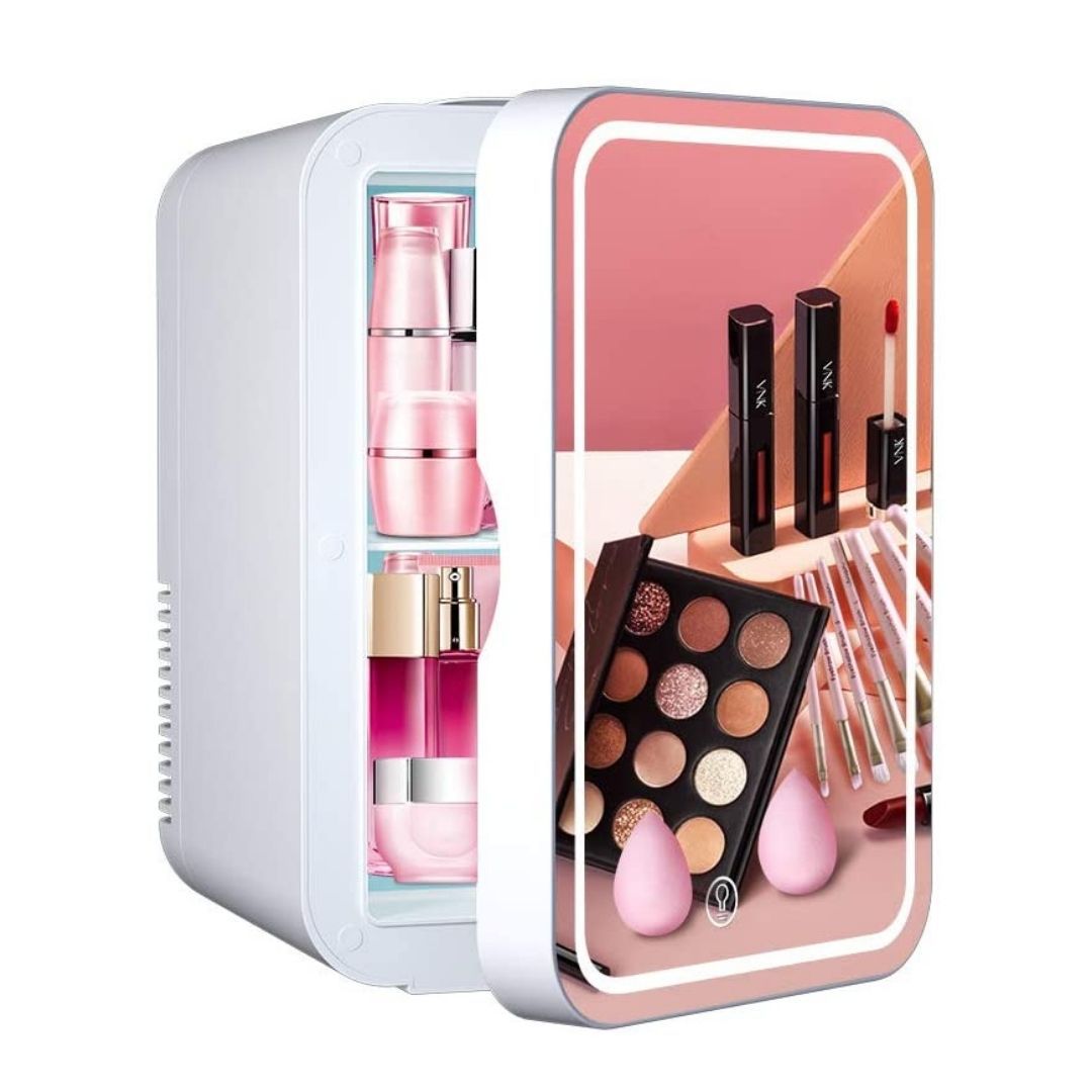 Mini Beauty Fridge With Mirror