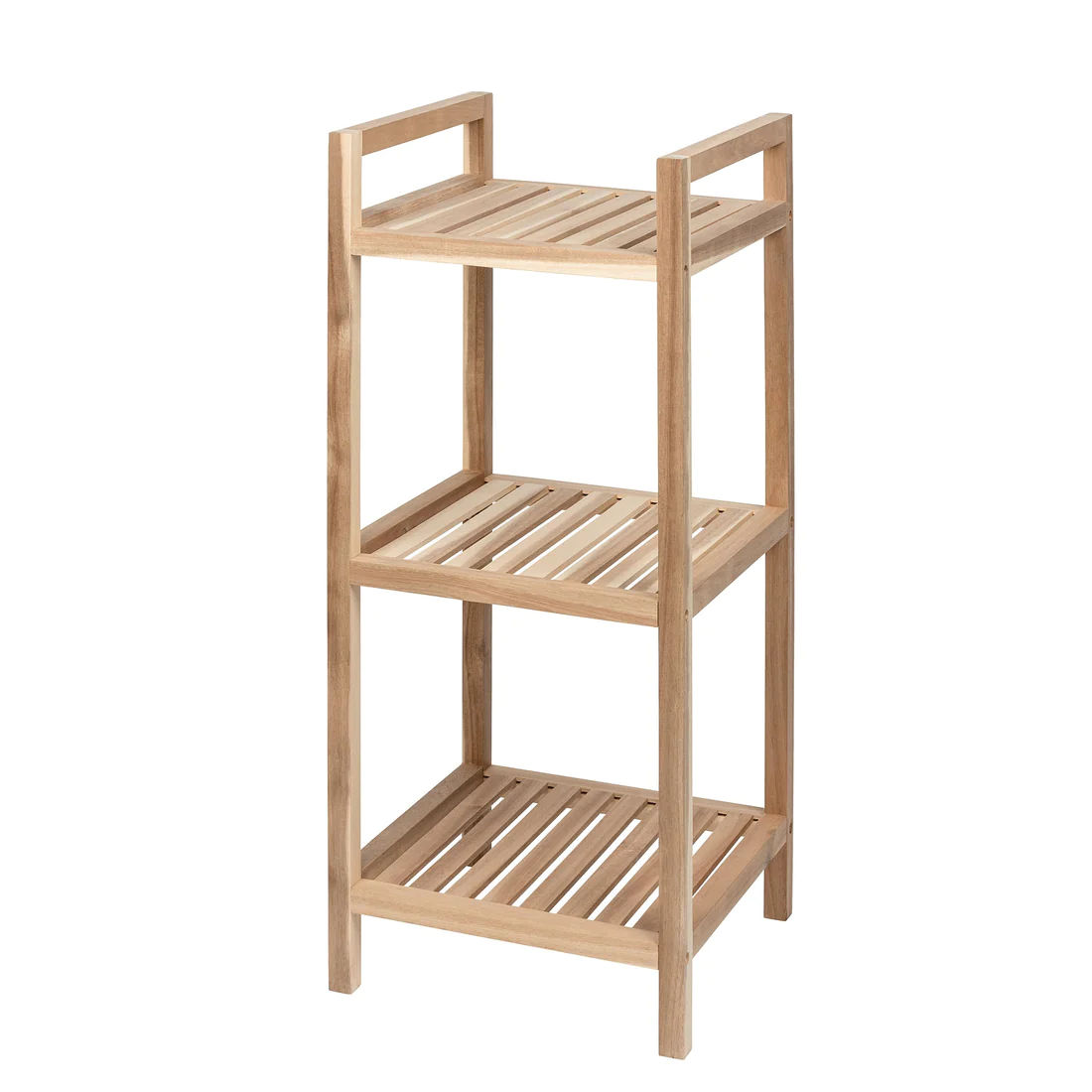 WENKO - 3-TIER SHELVING UNIT - ACINA RANGE - ACACIA WOOD | LEROY MERLIN ...