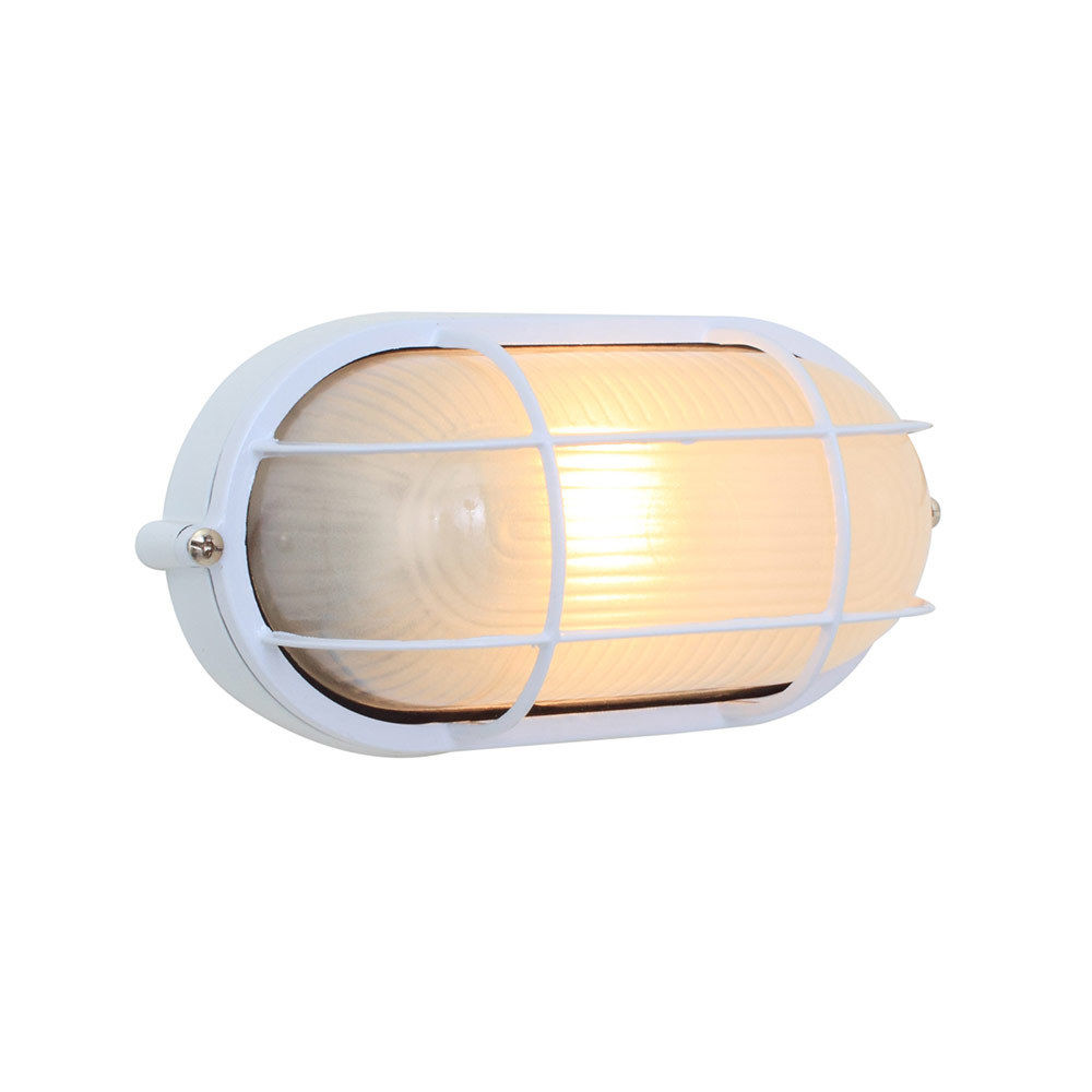 Eurolux - Oval -Small - Grid - Bulk Head - 210mm - White - 2 Pack