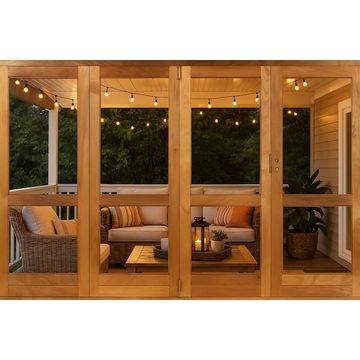 Winsters - FAS3PD6L - Wood Fold A-Side Door 2584X2115cm Natural Open to Left Viewed From Outside