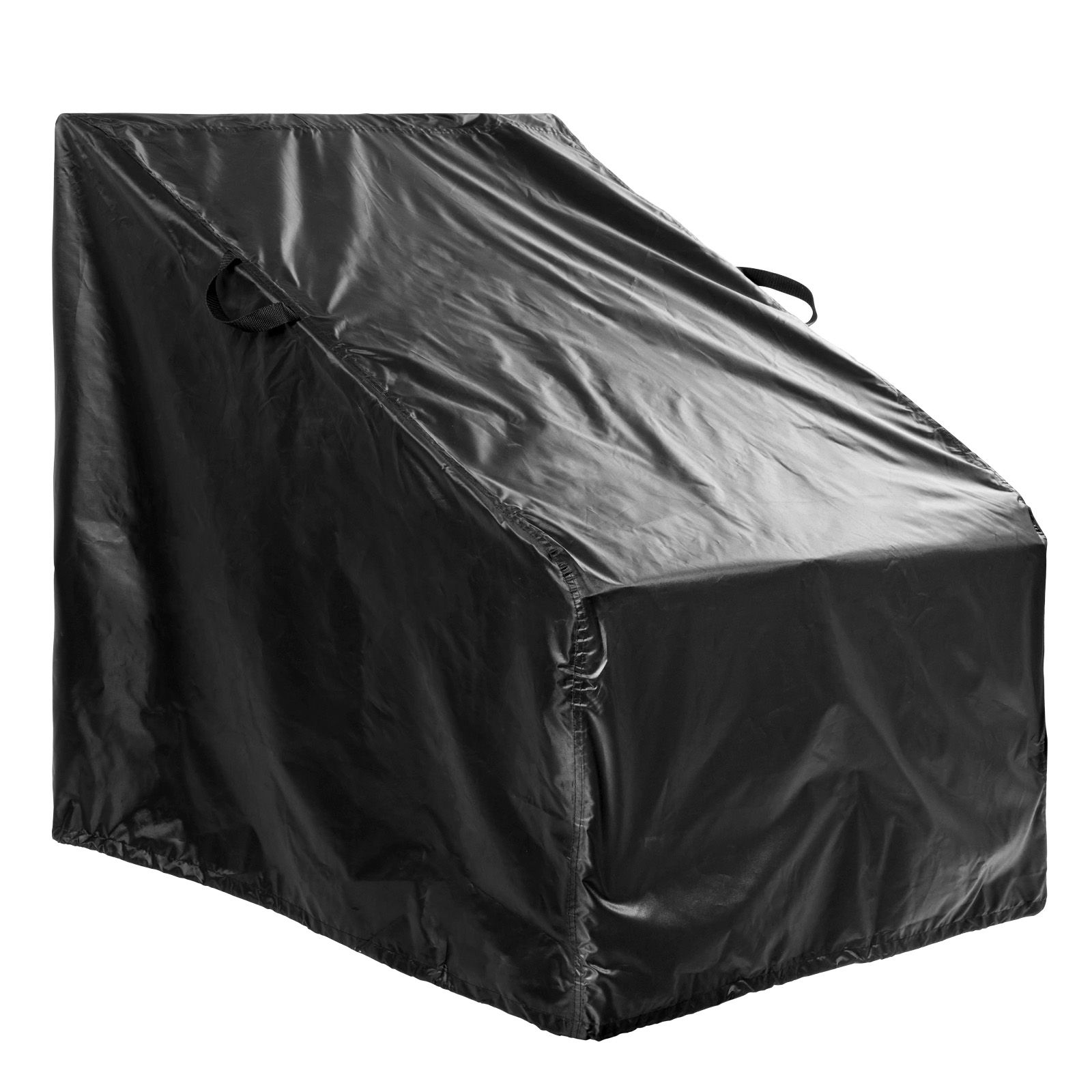 Black Single Sofa Cover, 420D Oxford Cloth, Waterproof & Windproof, Air Vent & Buckle Rope, 90 x 96 x 79 cm