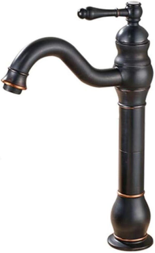 VINTAGE BASIN MIXER RETRO BRASS BLACK - ANTIQUE