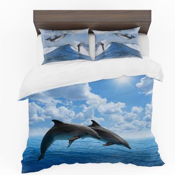 Dolphins Duvet Cover Set Double