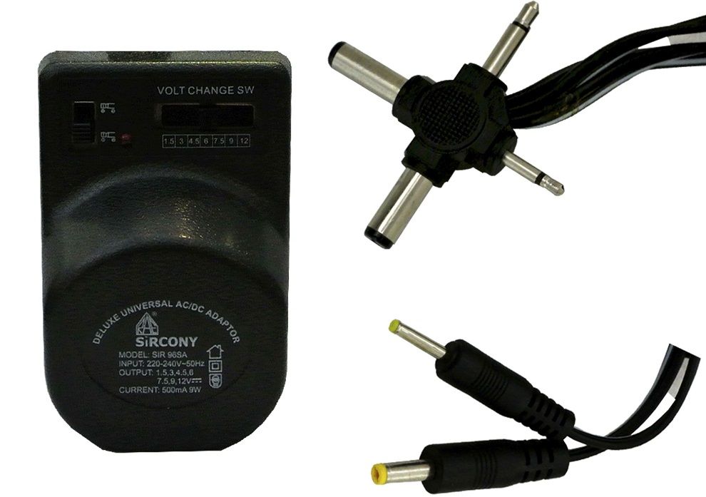 Power supply - multi-voltage black 1000MaH Pays