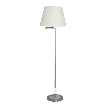 Swing Arm Floor Light 410Mm Satin Chrome