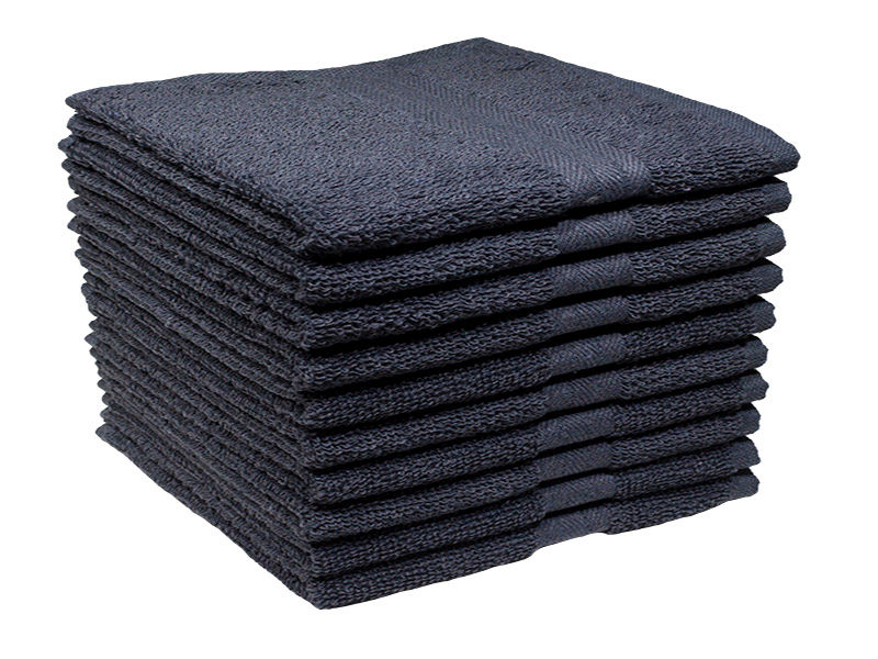 Recycled Yarn - Ocean's 380GSM - Guest Towels - Dark Grey (10 Piece Pack)