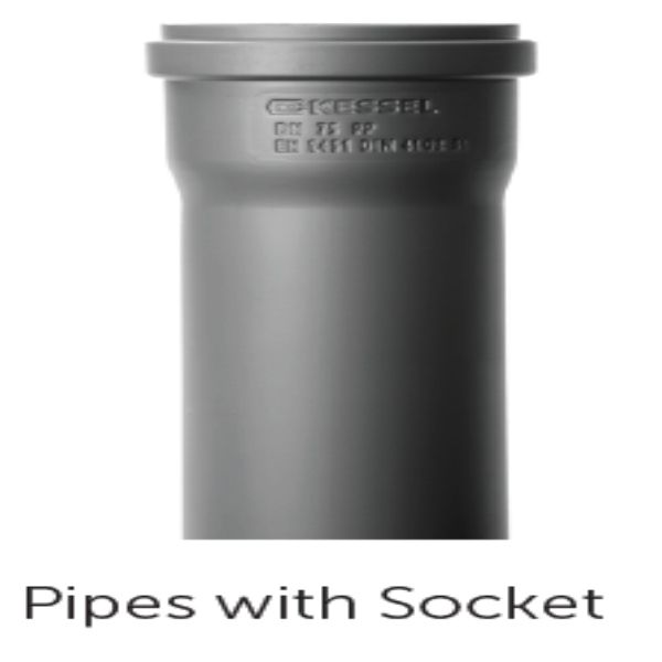 EDT  EuroDrain KESSEL ''Push-Fit'' 110mm Pipe with Socket L = 3mtr