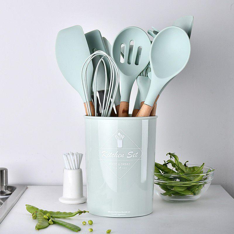 11 piece kitchen Utensil Set Green