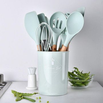 11 piece kitchen Utensil Set Green