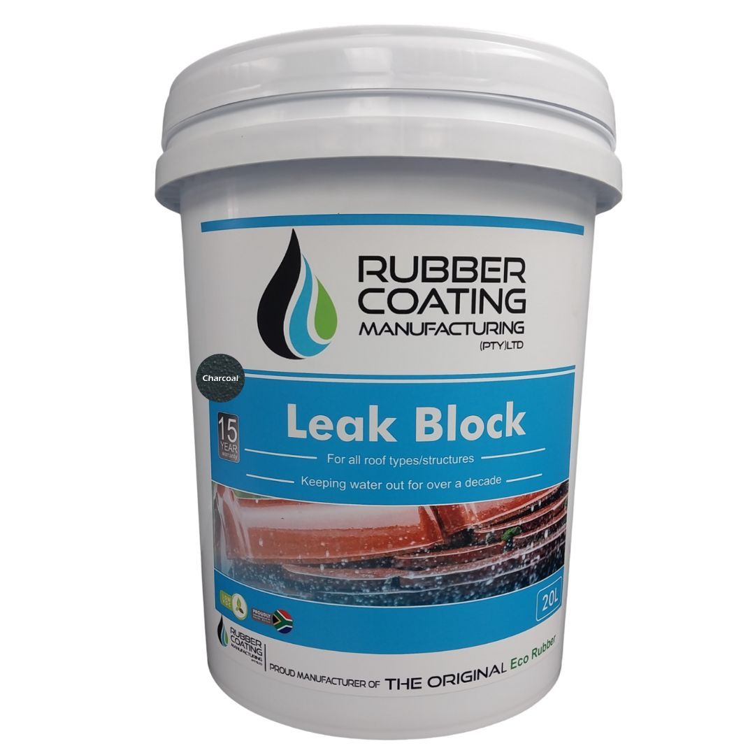 RCM Leak Block Waterproofing Coating Charcoal 20 Litre