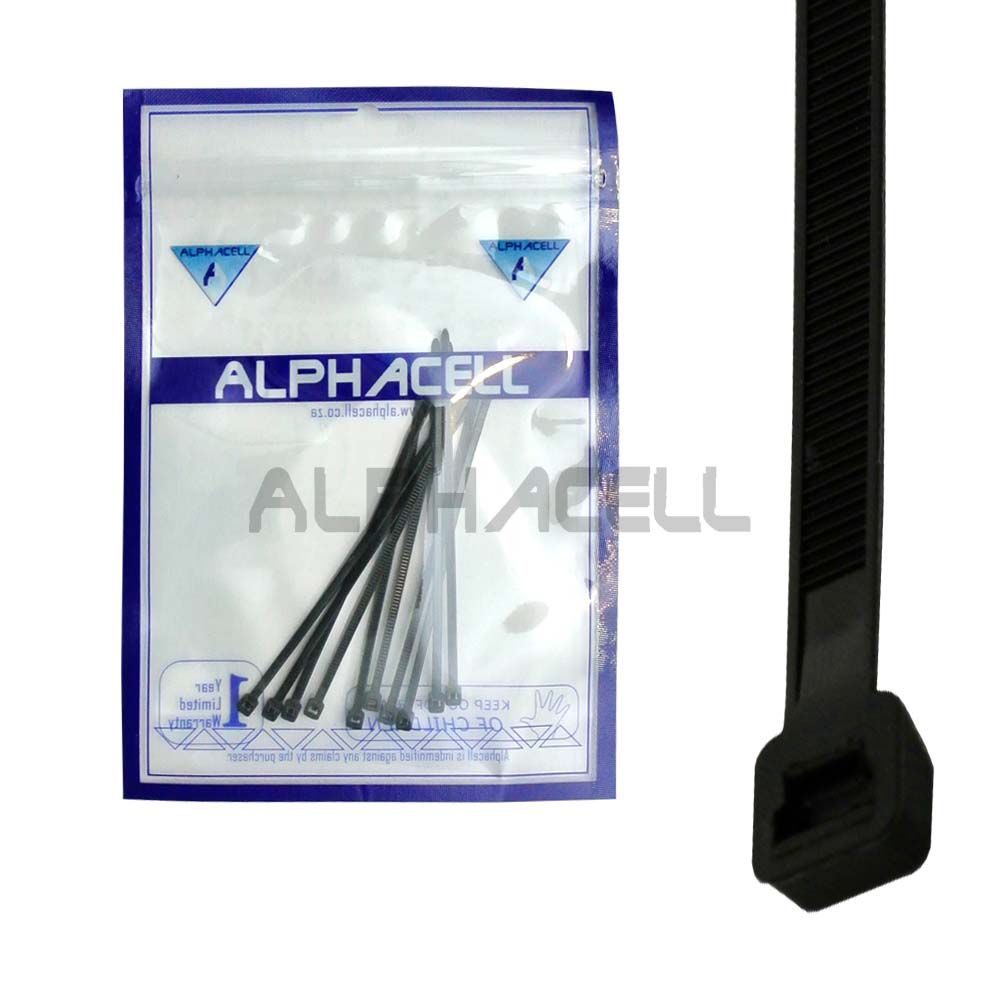 CABLE TIE - 100mmx2.5mm BLACK - 10 pack