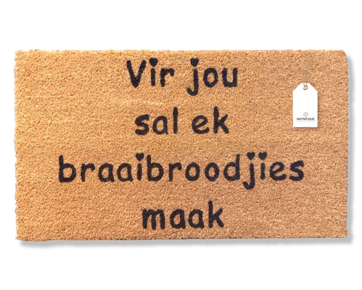 Matnifique Coir Design Doormat - BraaiBroodjies 700 x 400 x 14mm