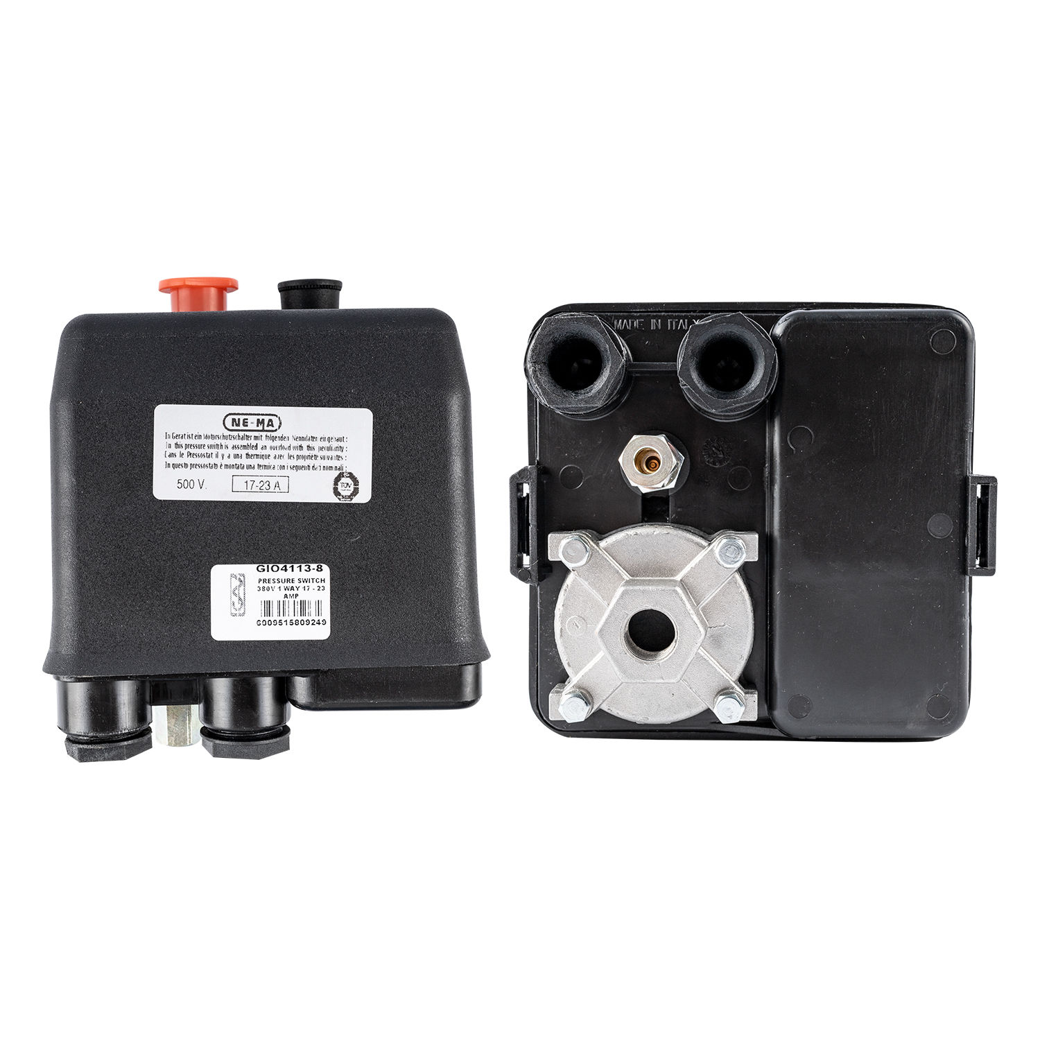 Pressure Switch 380V 1 Way 17 - 23 Amp Over Load