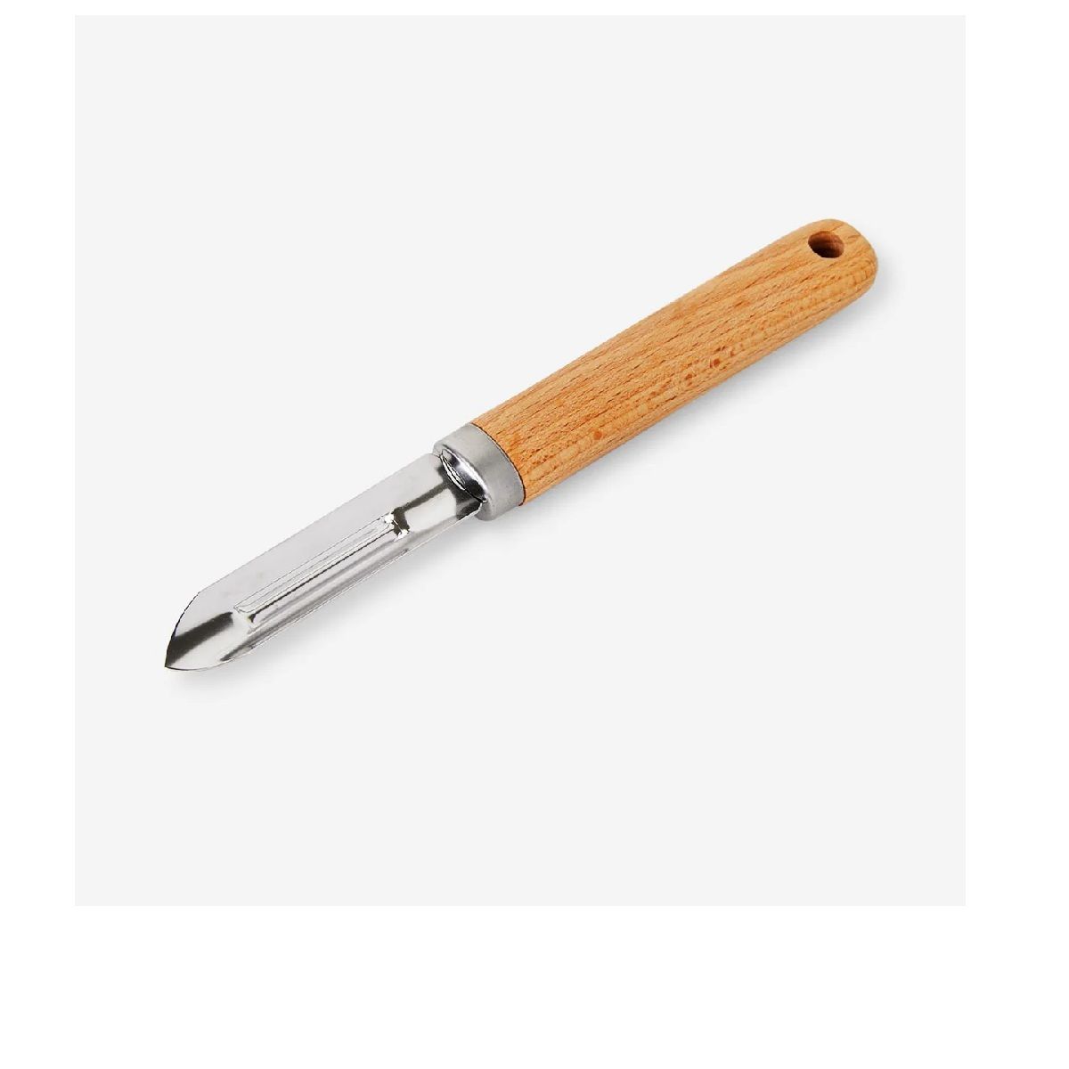 Stainless Steel Vegetable Peeler with Wooden Handle