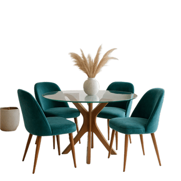Innofurn-Round Glass Dining Table