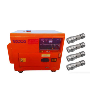 Ecco Dc7000D 6.9Kva Diesel Generator and 4x Flashlights
