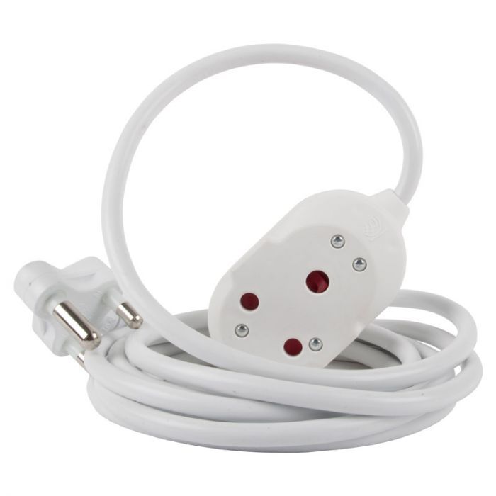 Ellies Heavy Duty Extension Cord White 1.5mmx5m