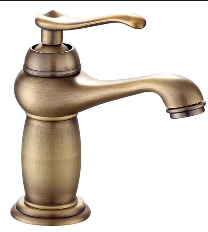 VINTAGE BAMBOO BASIN TAP BRUSHED BLK/COPPER E07