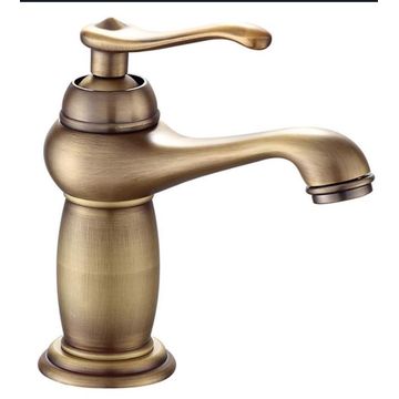 VINTAGE BAMBOO BASIN TAP BRUSHED BLK/COPPER E07