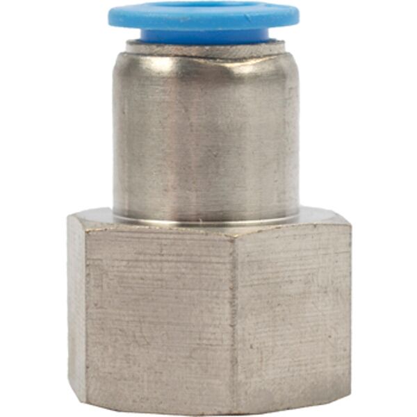 Pu Hose Fitting Straight Stud 10mm-1/2 F - 8 Pack