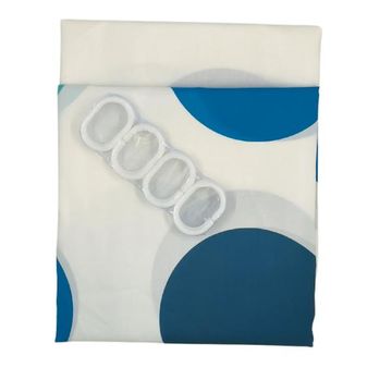 Shower Curtain Rings Assorted Colour 2.0m x 1.3m - 4 Pack