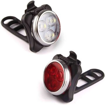 Killer Deals Waterproof Safe Night Cycling USB Rechargeable Bike Light Set