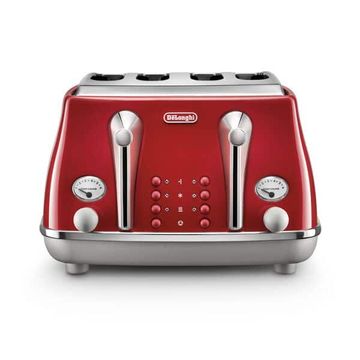 DeLonghi Icona Capitals 4 Slice Toaster - Tokyo Red CTOC4003.R