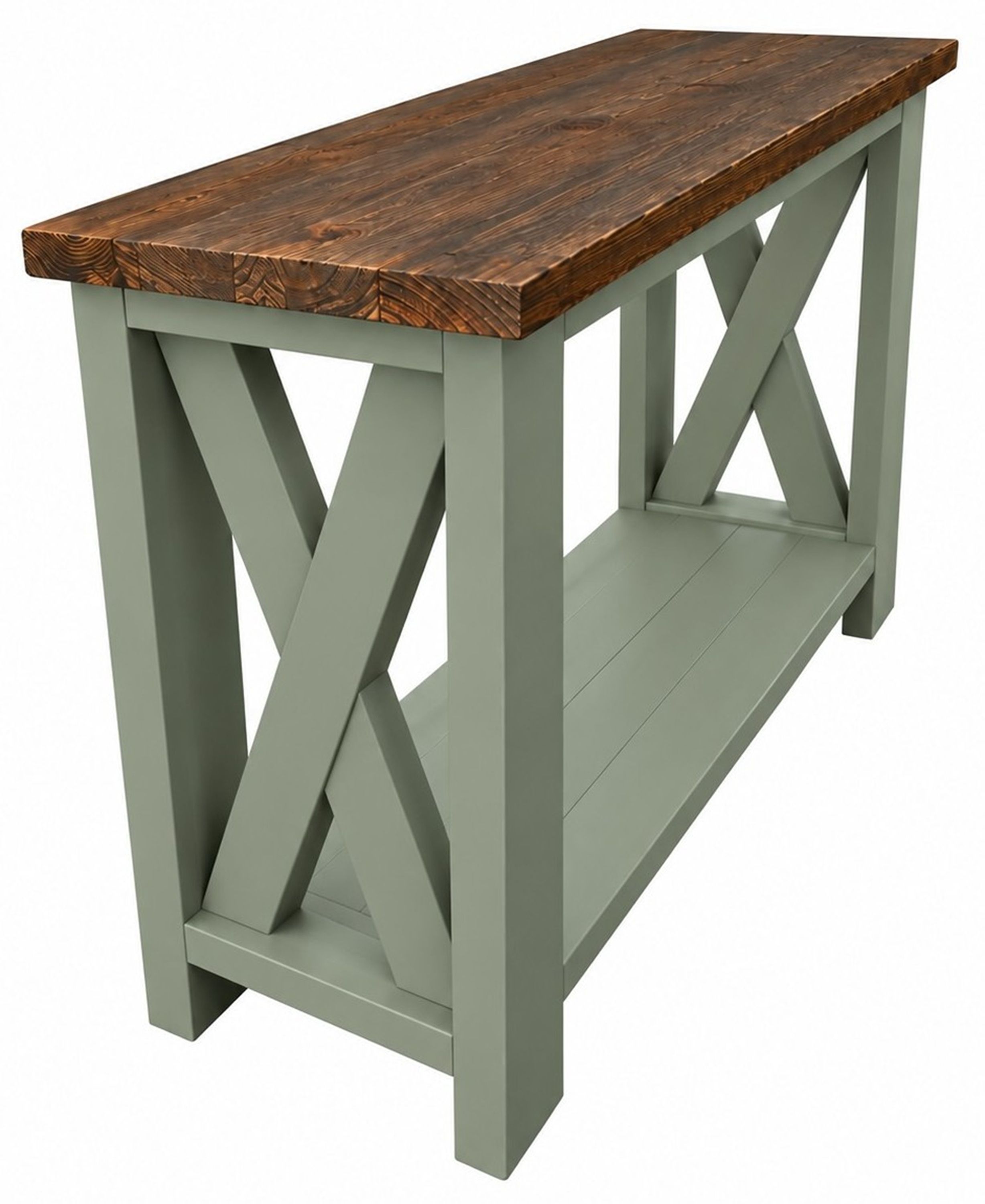 Rustic X Server, Console or Table made from wood