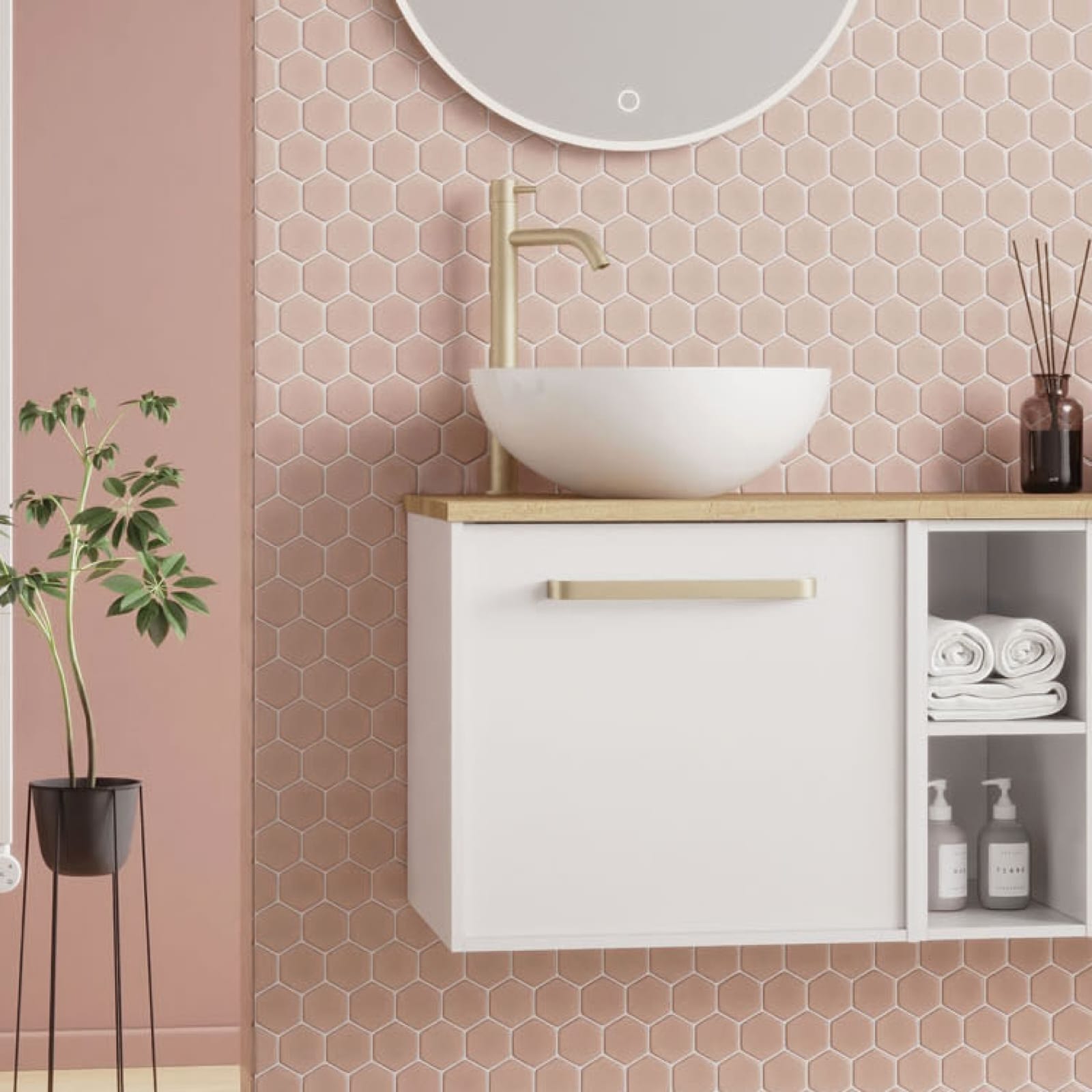 Blush & Gold Vanity