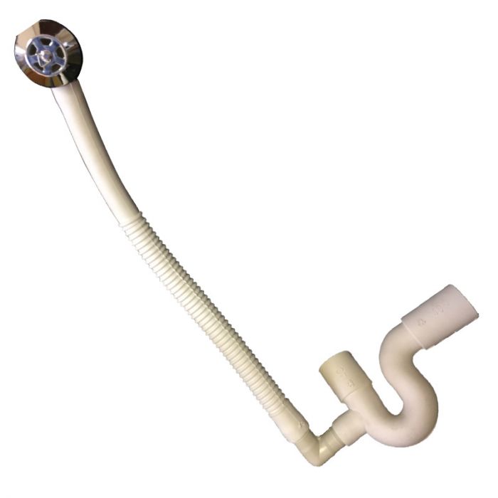 Trap White Bath & Overflow (50mm Pvc Out)