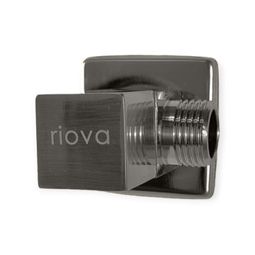 Riova Angle Valve Square Brass -Gun Metal Grey