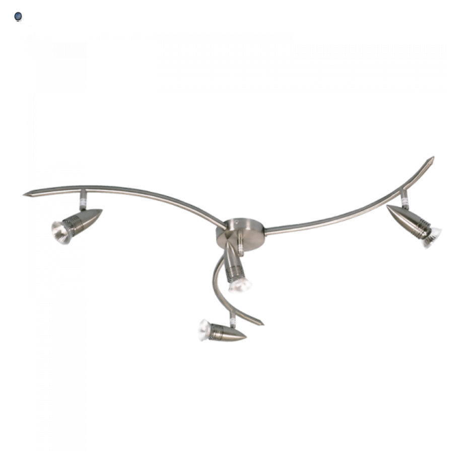 Satin Chrome Table Lamp with Smoke Fabric Shade