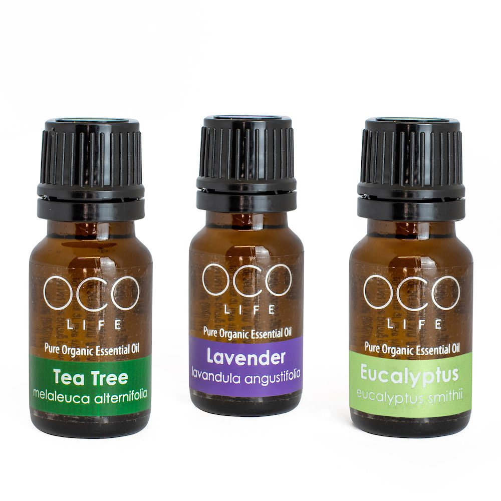 OCO Life Vital Home Essentials Kit of 3 x 10ml's 100% Pure Essential Oils