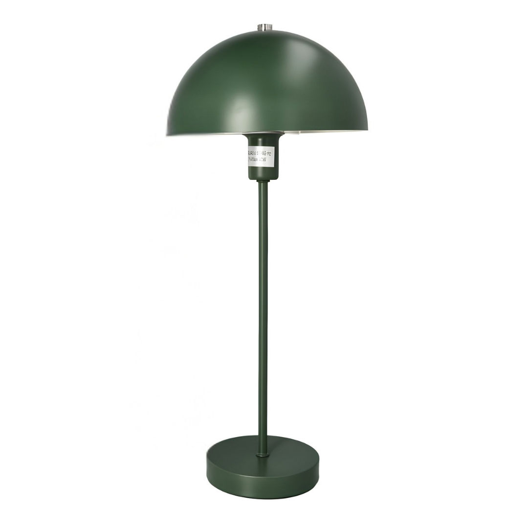 Danny Home Modern Metal Dome Table Lamp with Slender Stem (20 x 46.5cm) – Matte Forest Green
