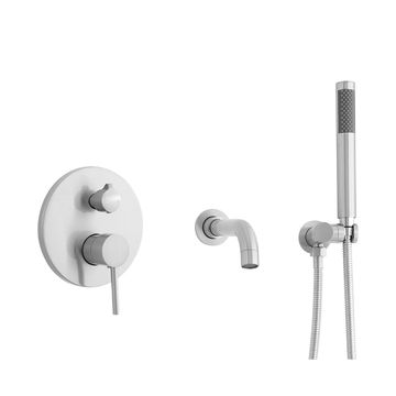 Trendy Taps Premium Quality Brushed Nickel Bath Mixer Set