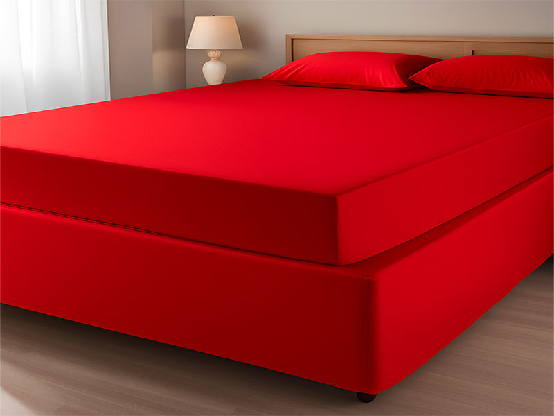 Simply Sleep - Micro Fibre 90 GSM - Base Wrap - True Red - King XL (6pc)