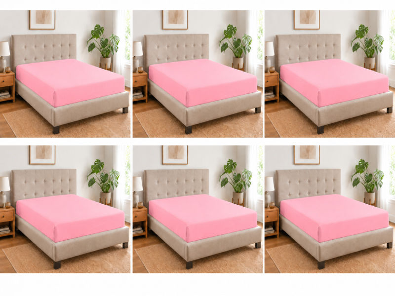Everyday Collection Fitted Sheet - 90GSM - Pink Frosting - CPT Super King (6pc)