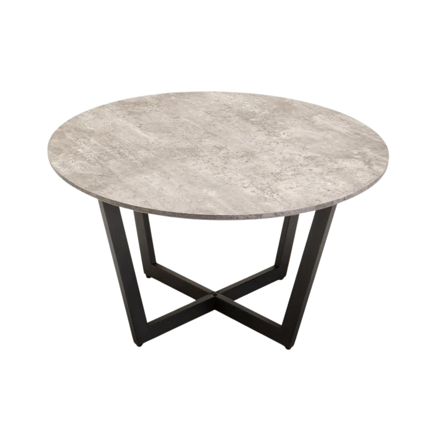 80cm Round Marble Effect Coffee Table